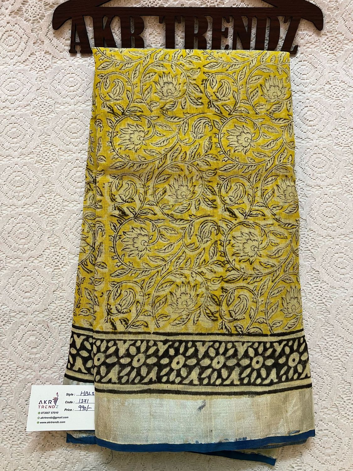 Hand Block Linen cotton sarees