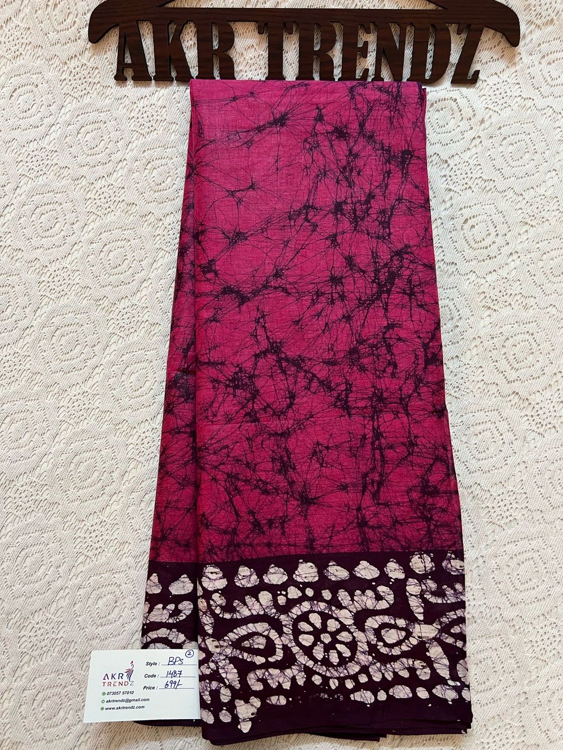 Pure cotton Batik sarees