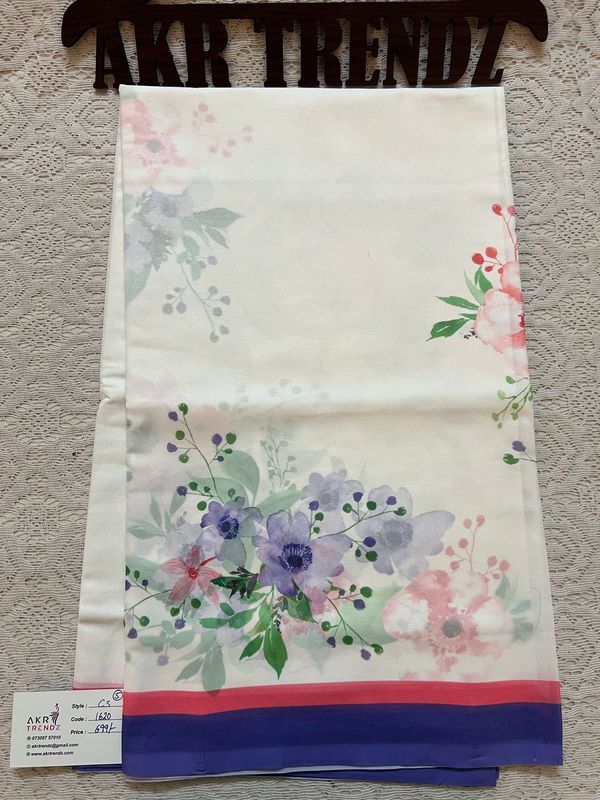 Floral print chiffon sarees​​