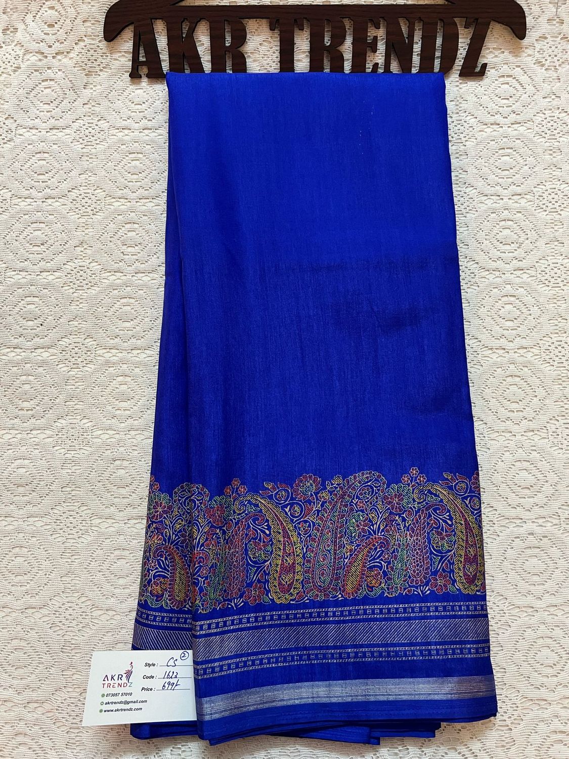 ​Thin border printed silk sarees​