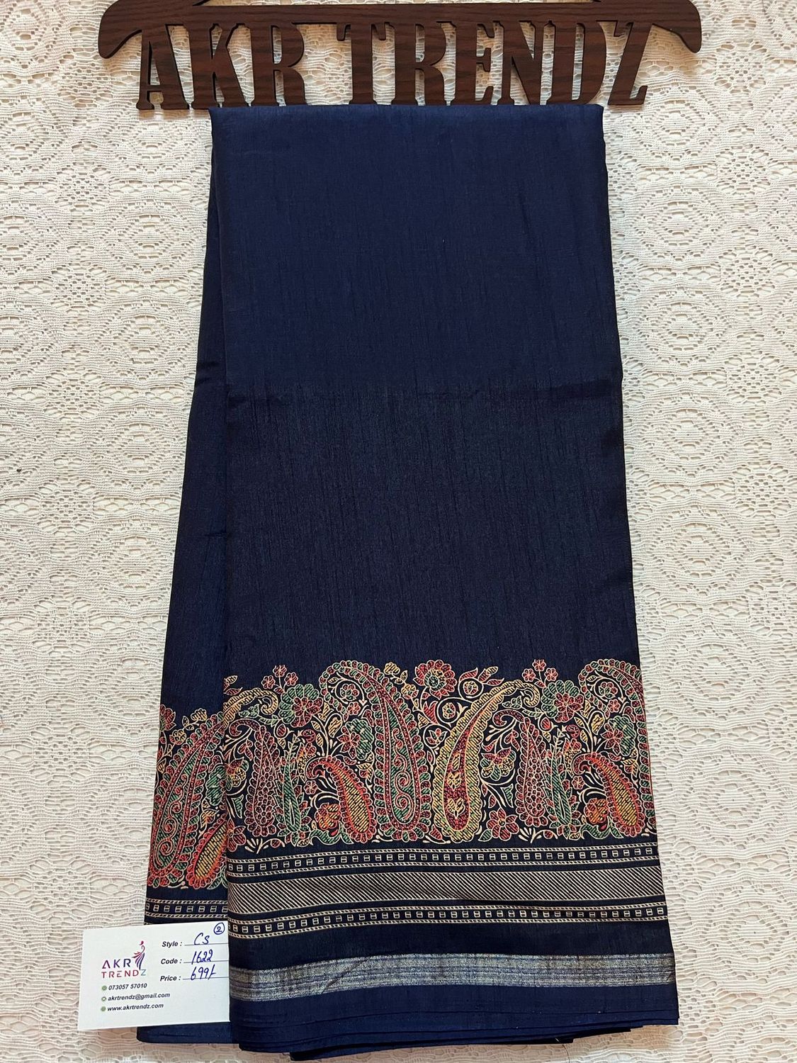 ​Thin border printed silk sarees​