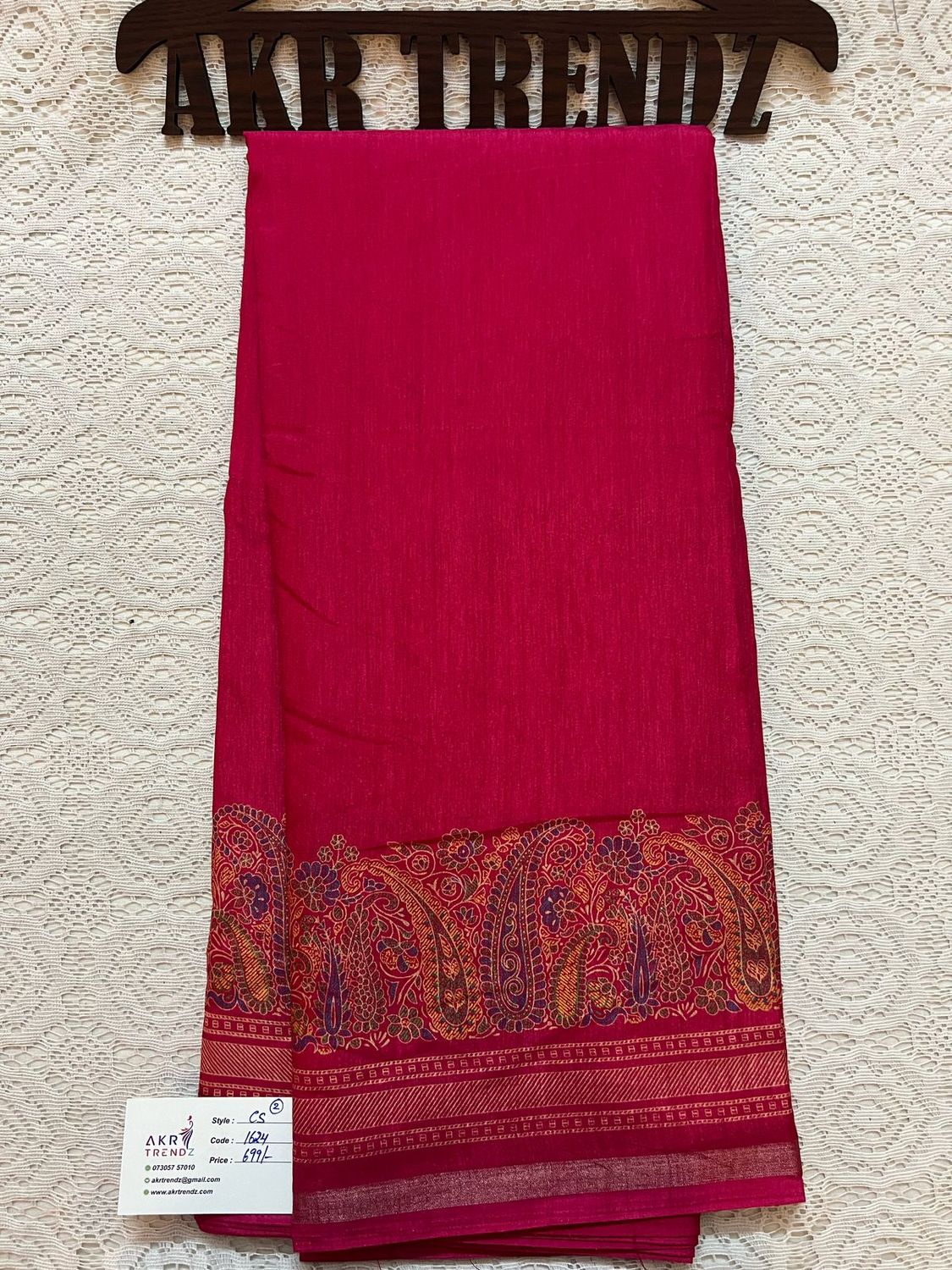 ​Thin border printed silk sarees​