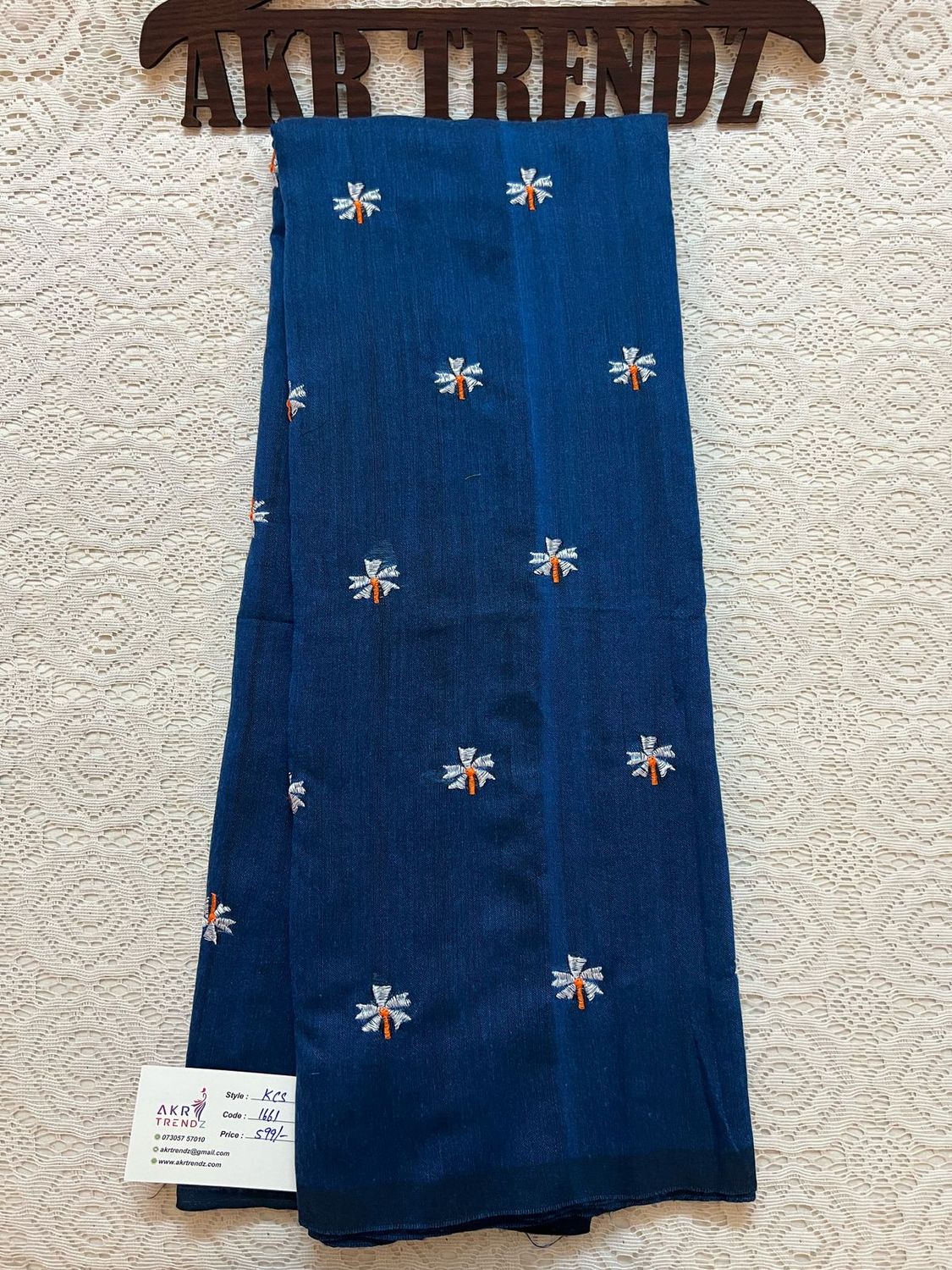 Embroidered khadi cotton sarees​
