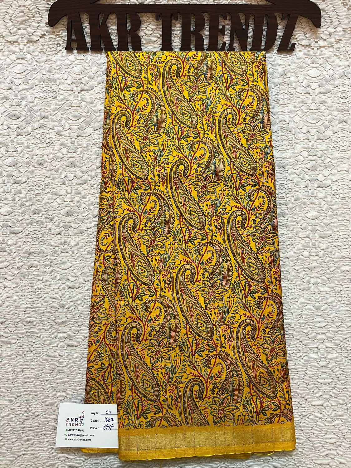 Thin border printed silk sarees​