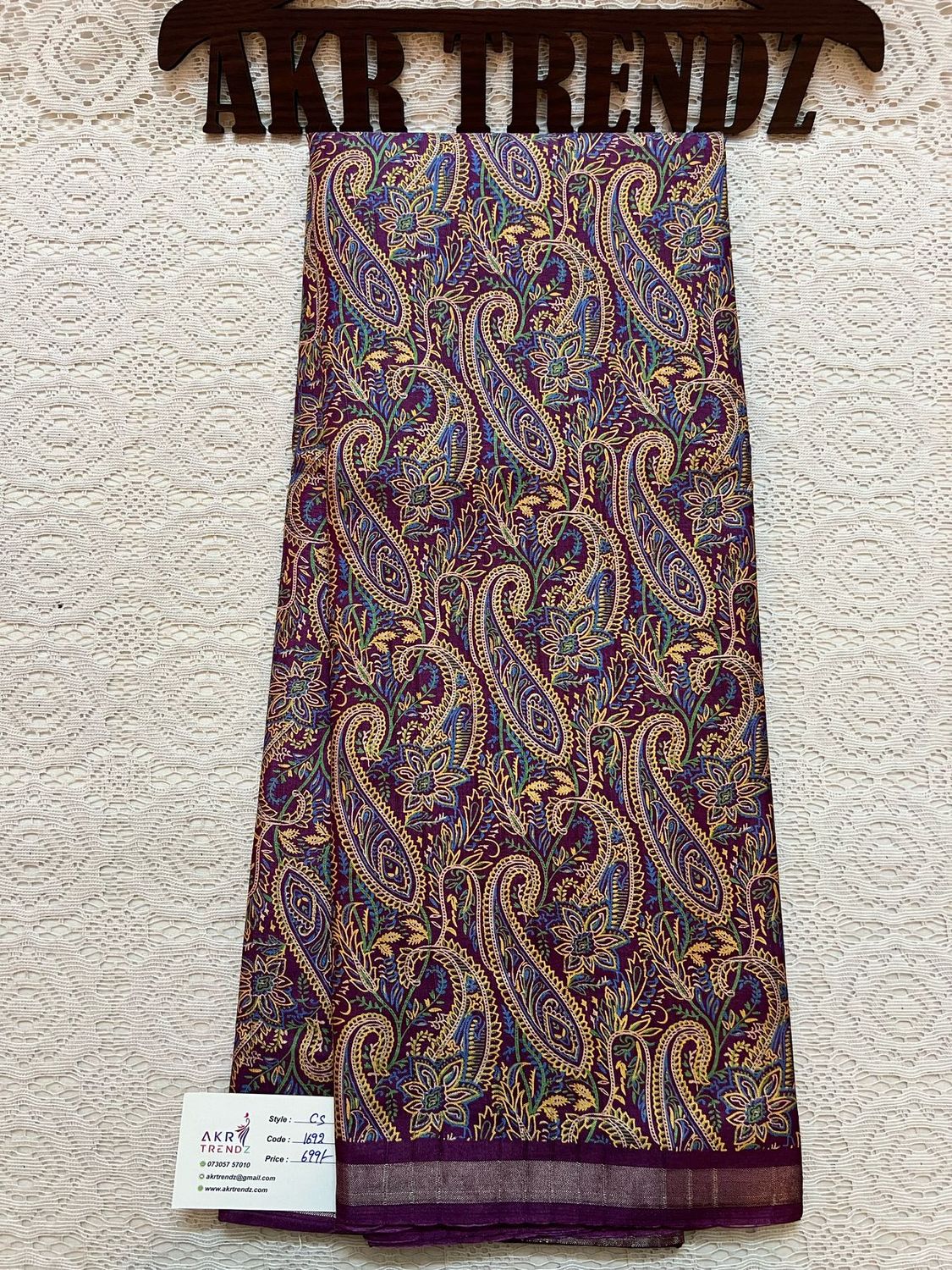 Thin border printed silk sarees​