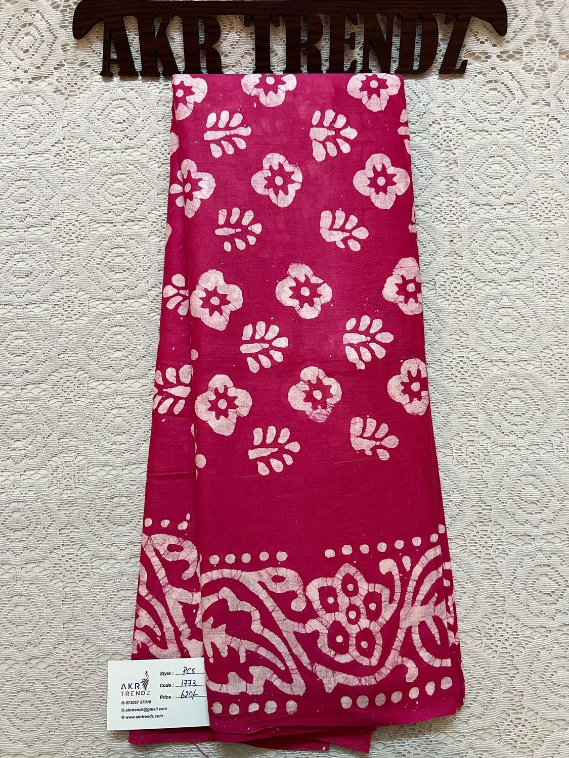 Pure cotton batik sarees