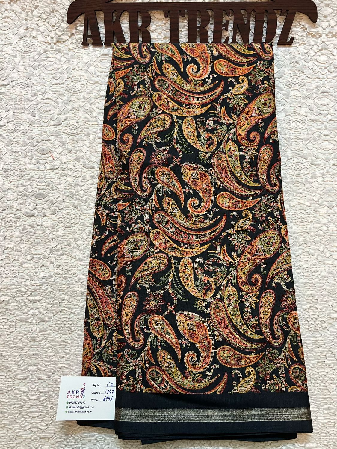 Thin border printed silk sarees​