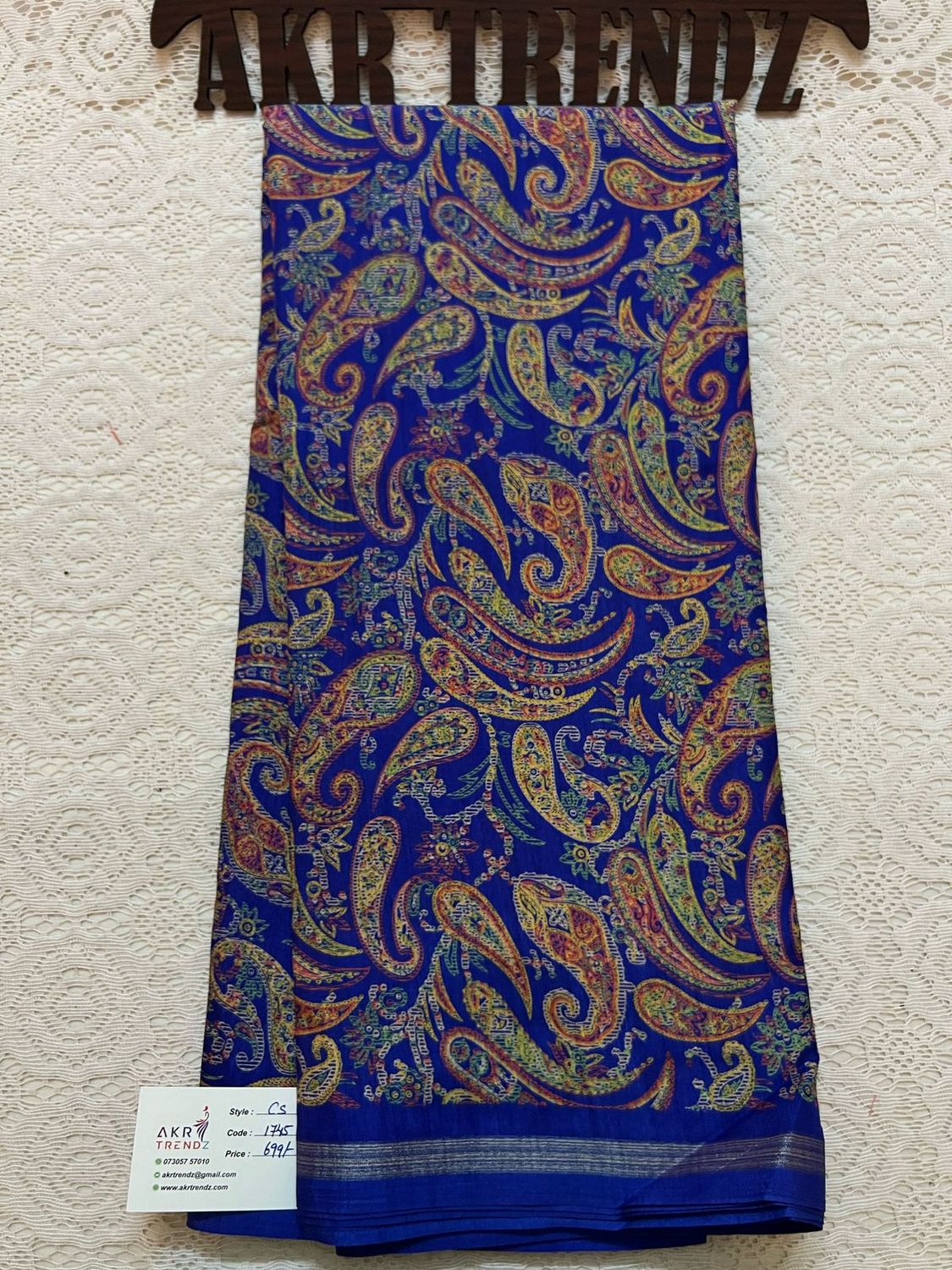 Thin border printed silk sarees​
