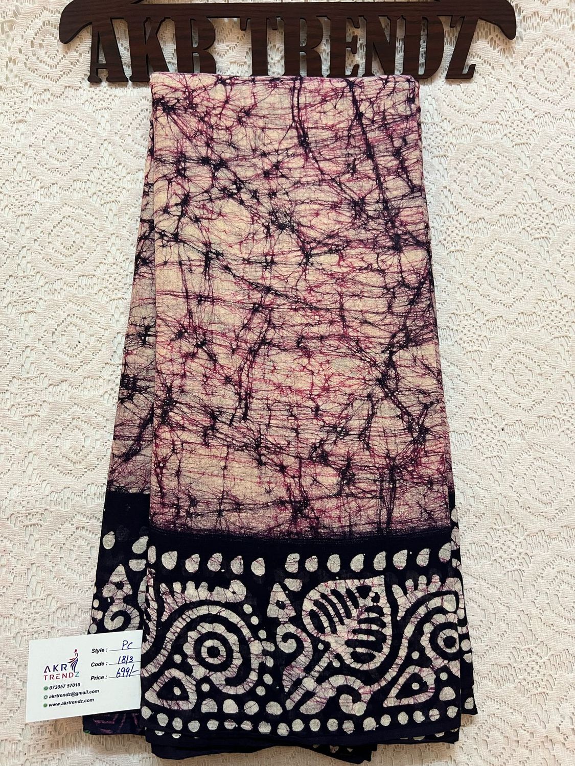 Pure cotton Batik sarees
