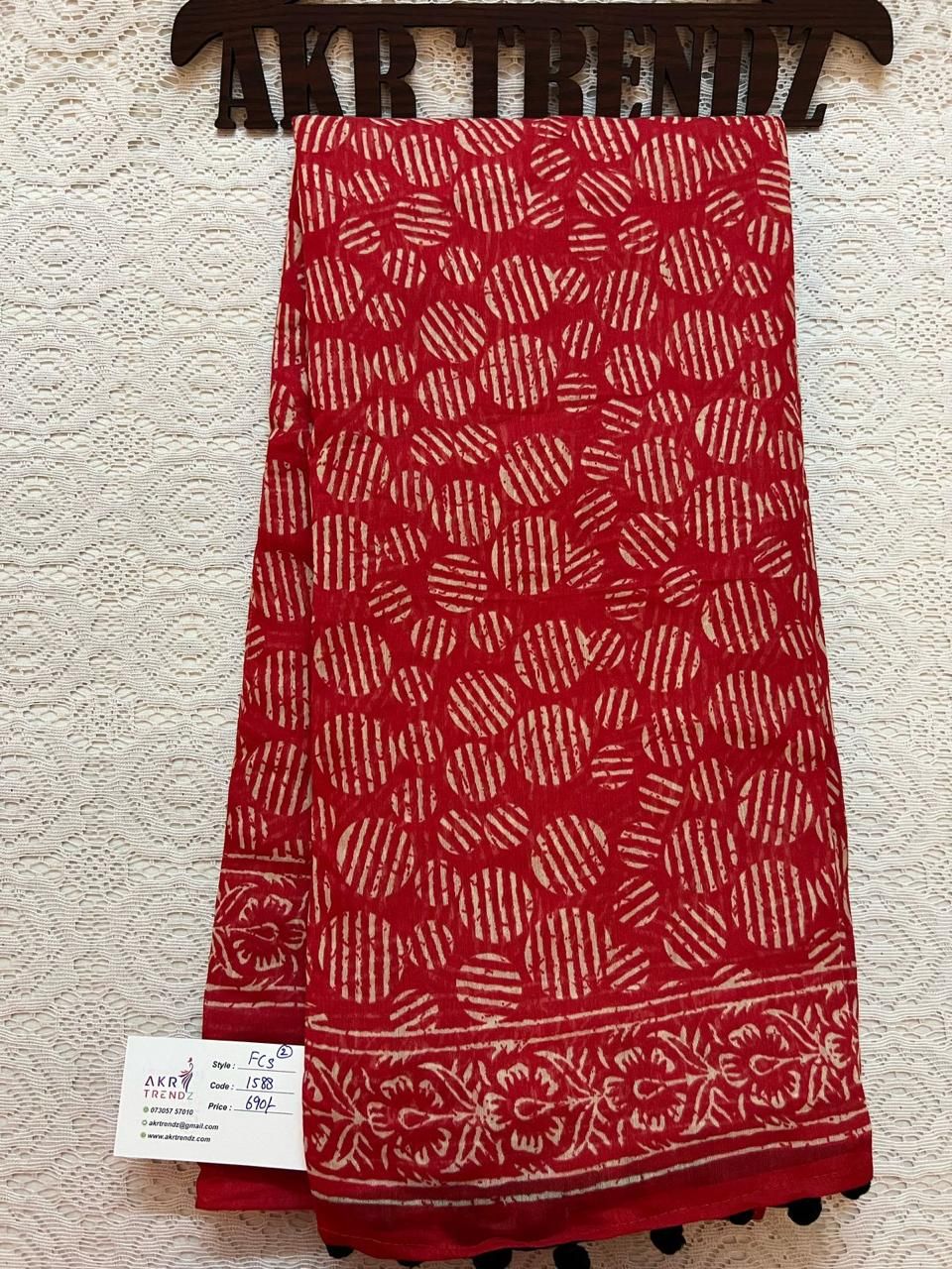 Fancy cotton sarees