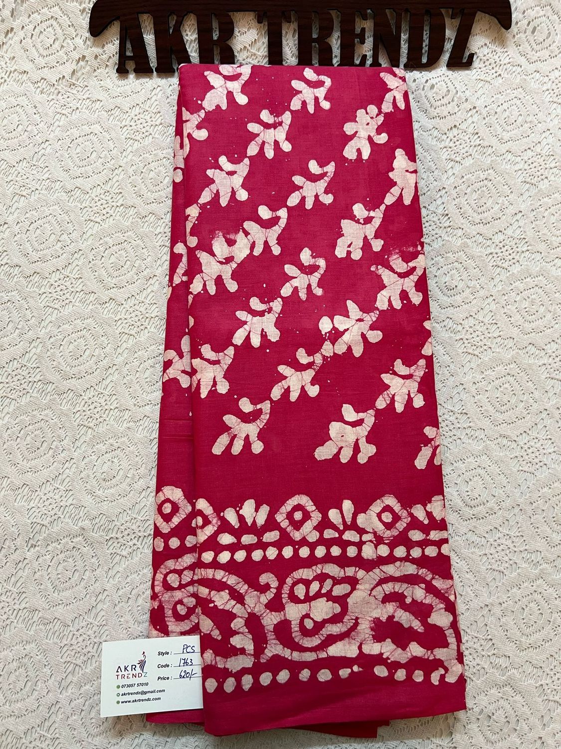 Pure cotton batik sarees