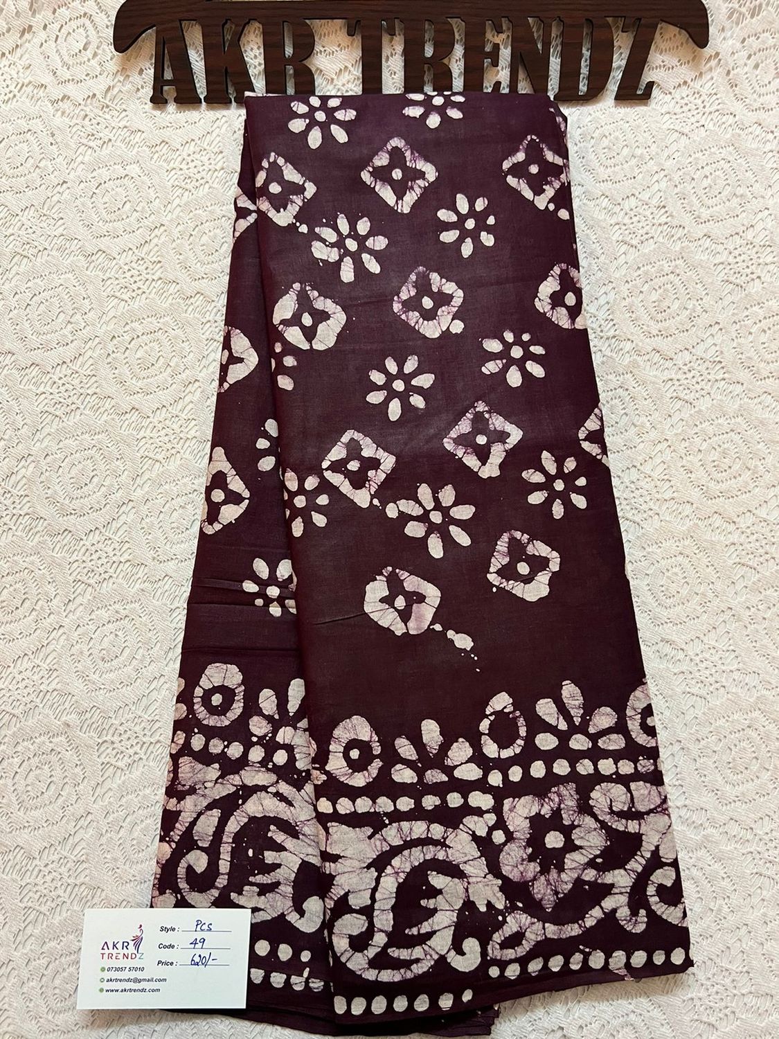 Pure cotton batik sarees