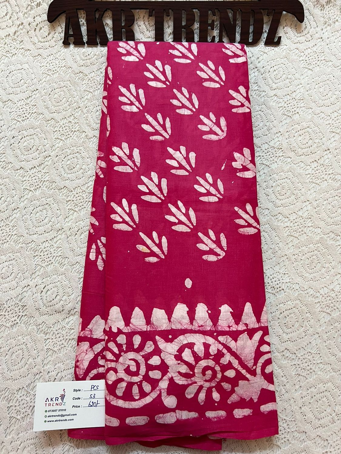 Pure cotton batik sarees