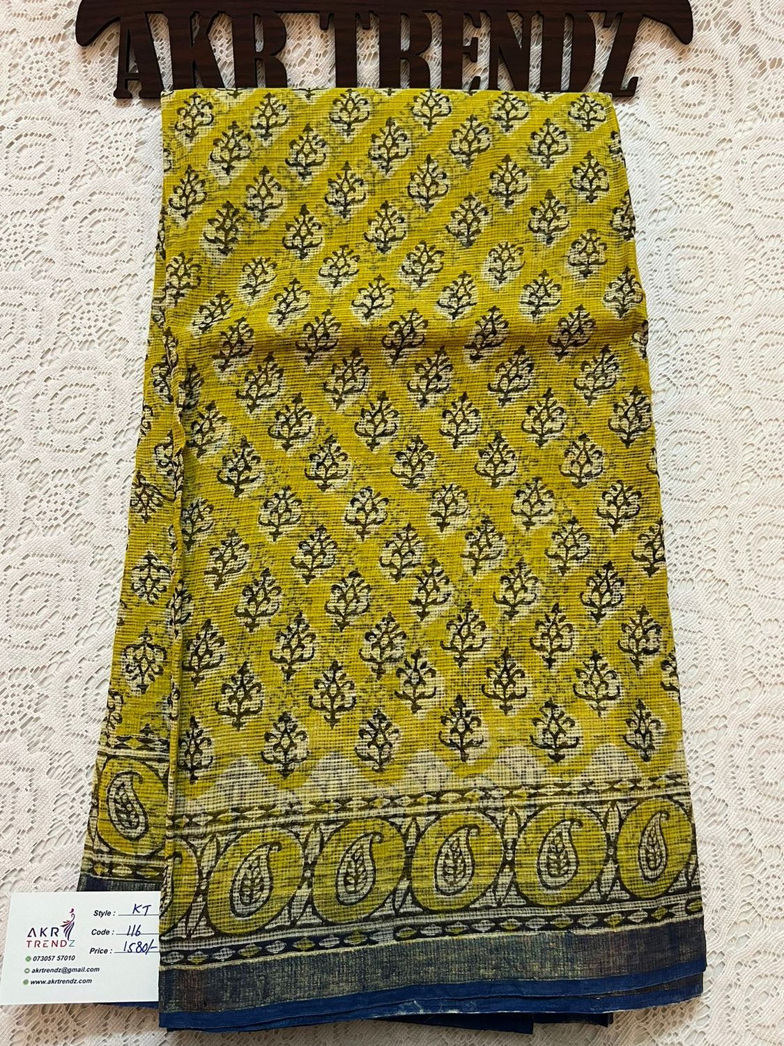 ​Hand block Kota Doria sarees