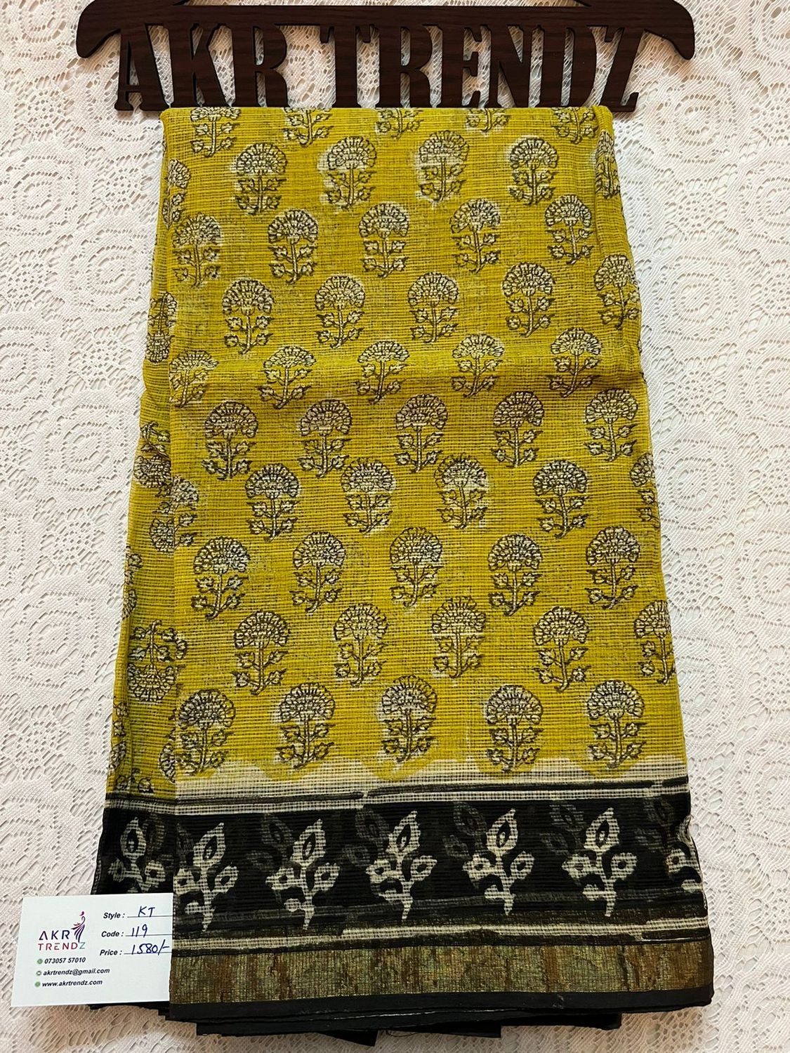 ​Hand block Kota Doria sarees