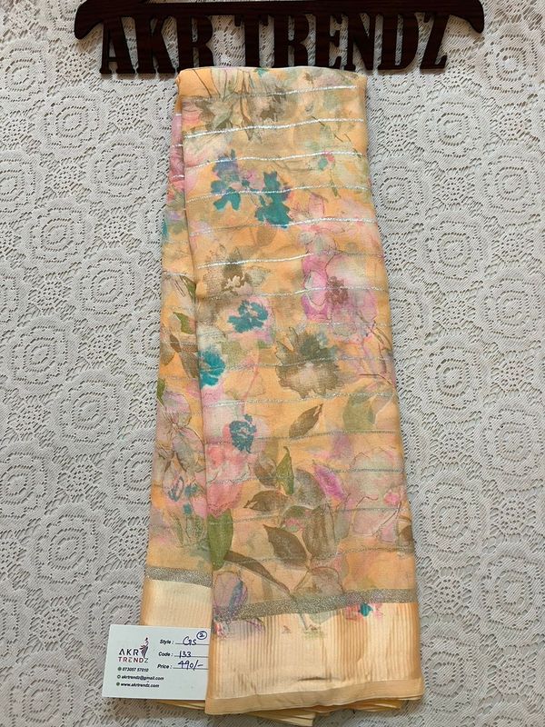 Satin Border​ Georgette Sarees