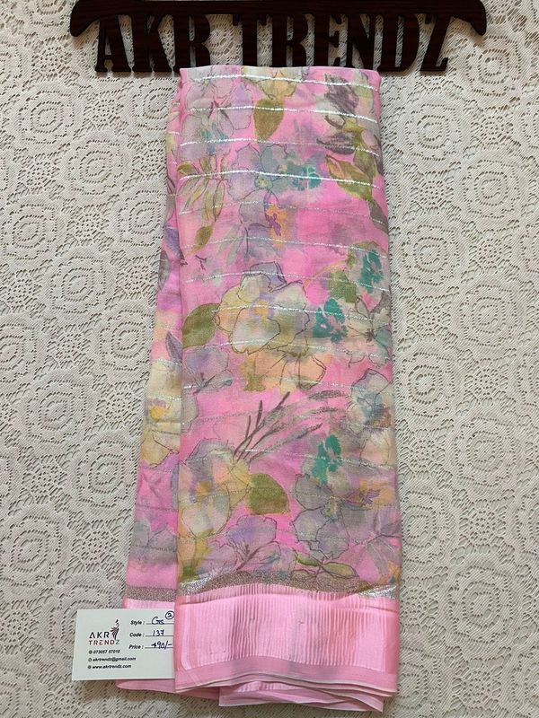 Satin Border​ Georgette Sarees