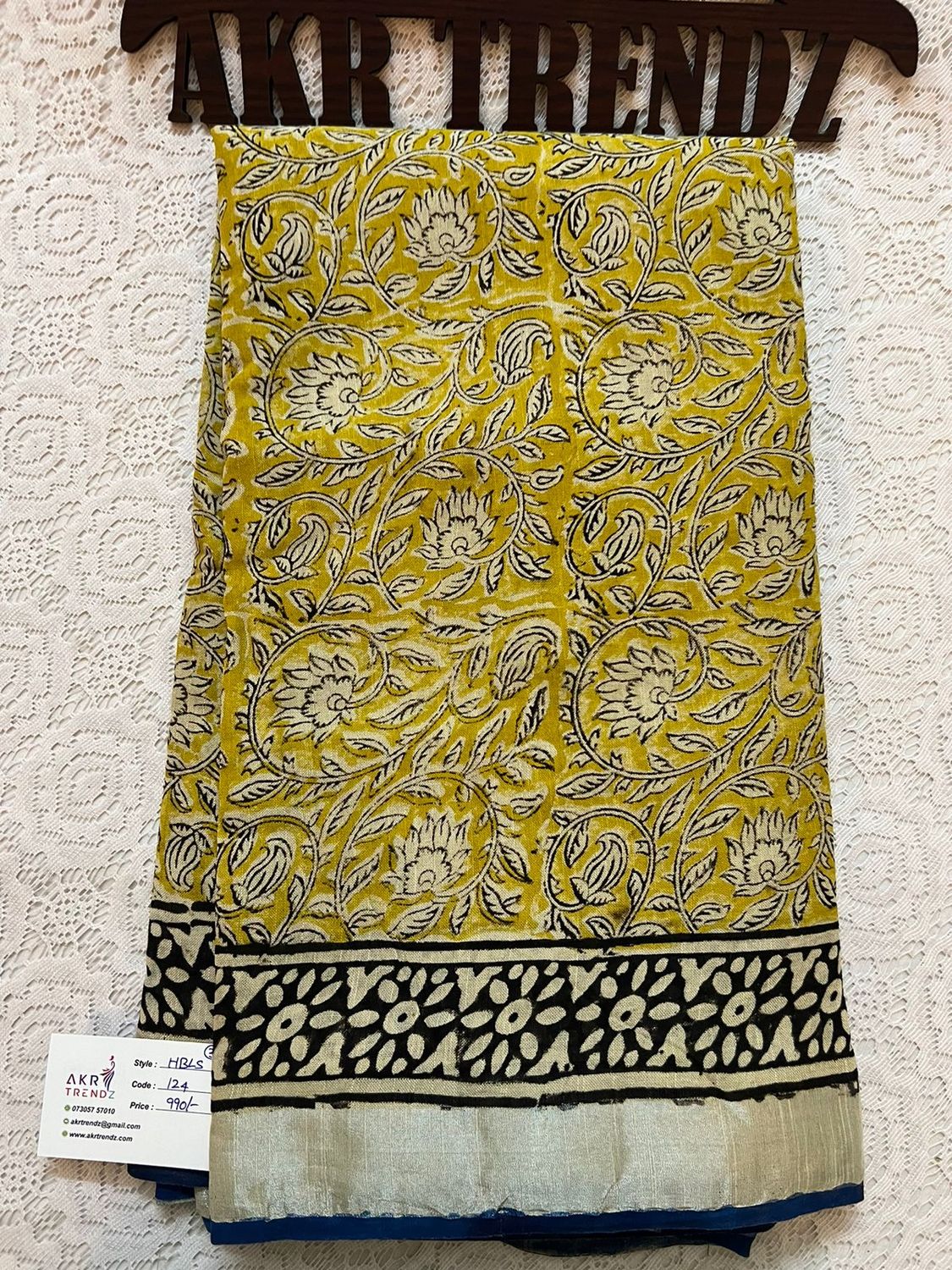 Hand Block Linen cotton sarees