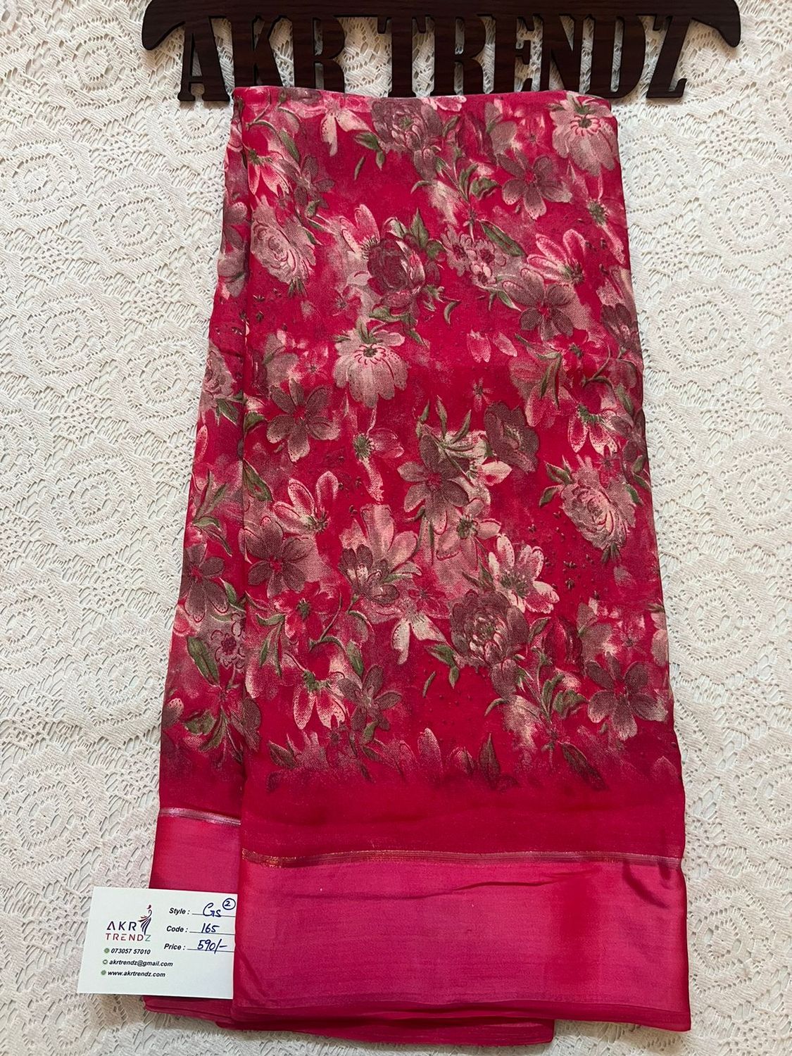 Satin Border Georgette sareee​