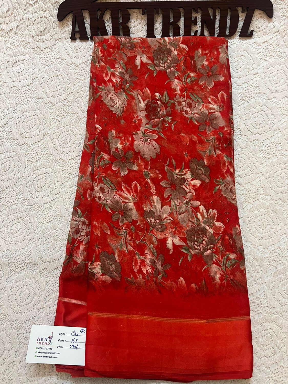 Satin Border Georgette sareee​