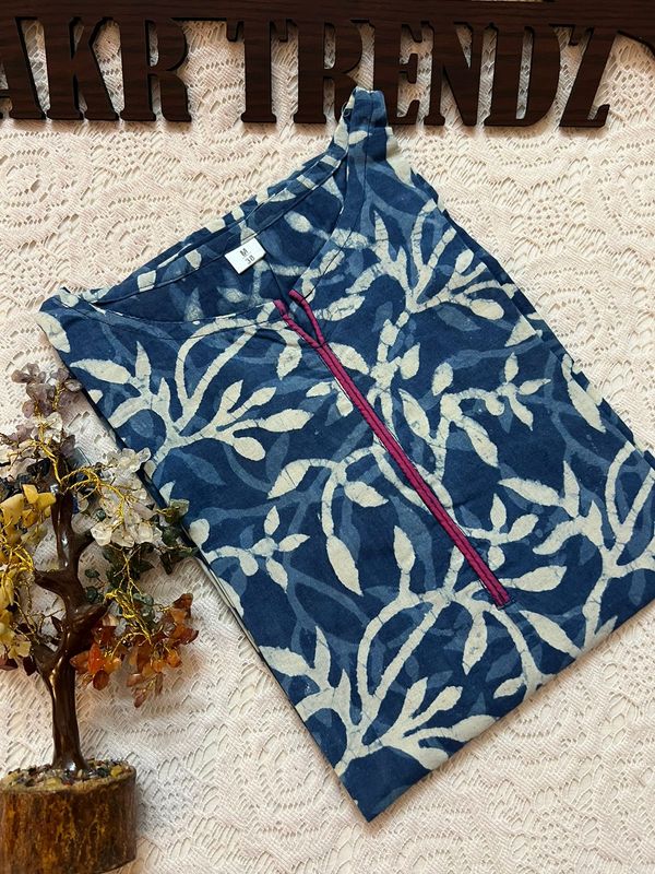 Handblock Cotton Long Kurti