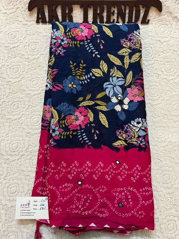 Floral print chiffon sarees​