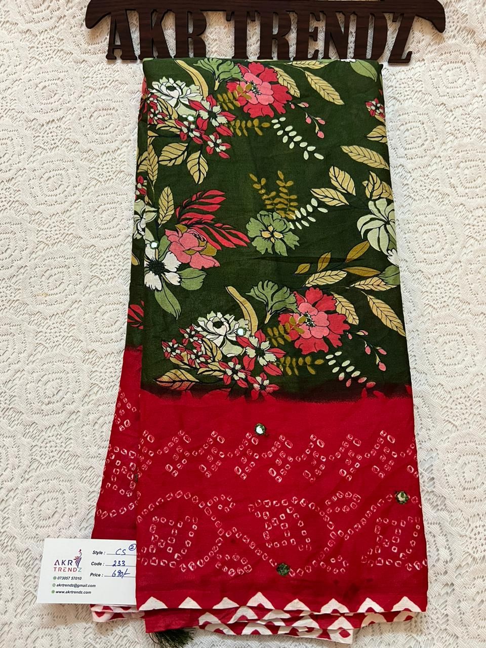 Floral print chiffon sarees​