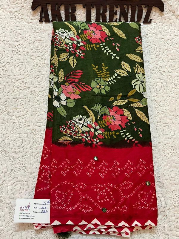 Floral print chiffon sarees​