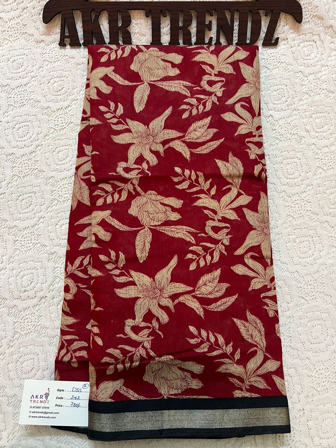 Thin Border printed silk sarees​
