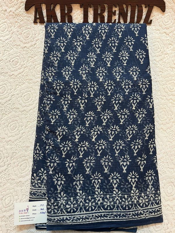 Hand block Kota Doria sarees