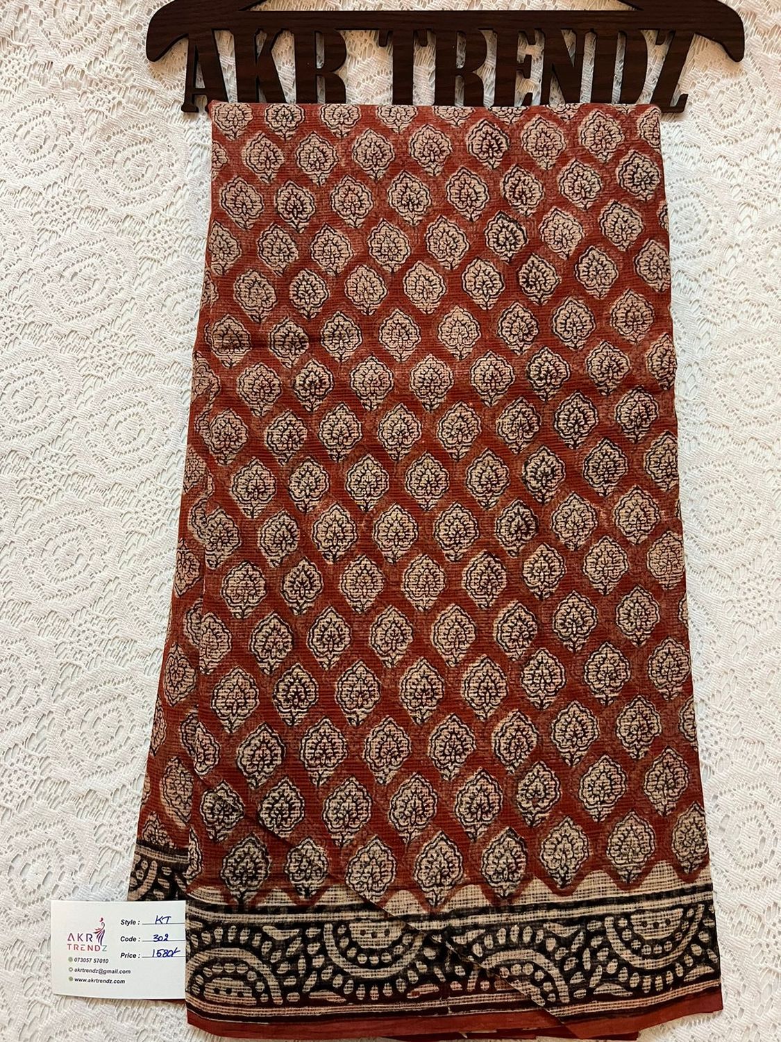 Hand block Kota Doria sarees