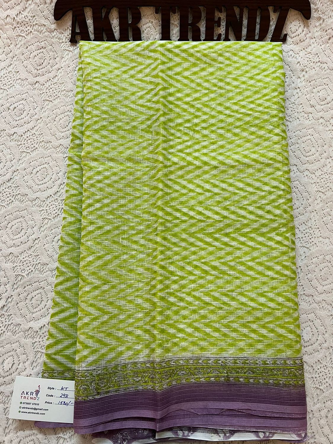 Hand block Kota Doria sarees