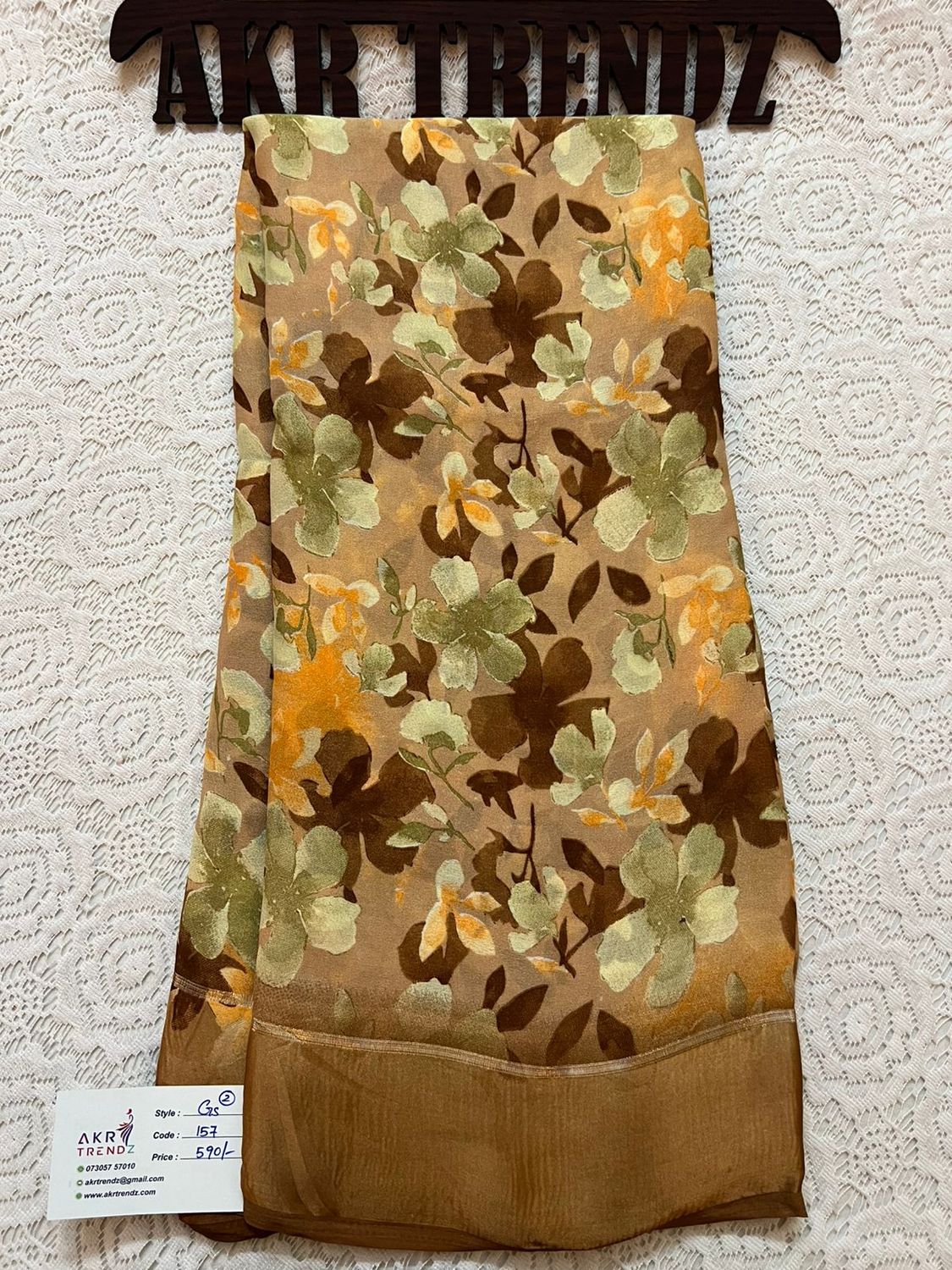 Satin Border Georgette sareee​