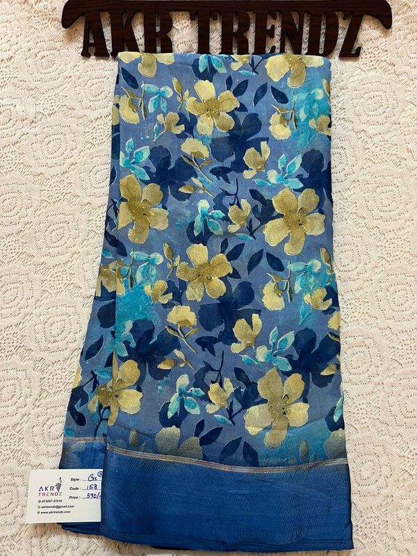 Satin Border Georgette sareee​