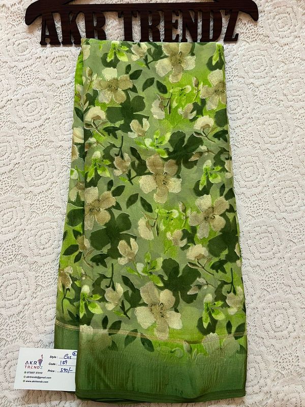Satin Border Georgette sareee​
