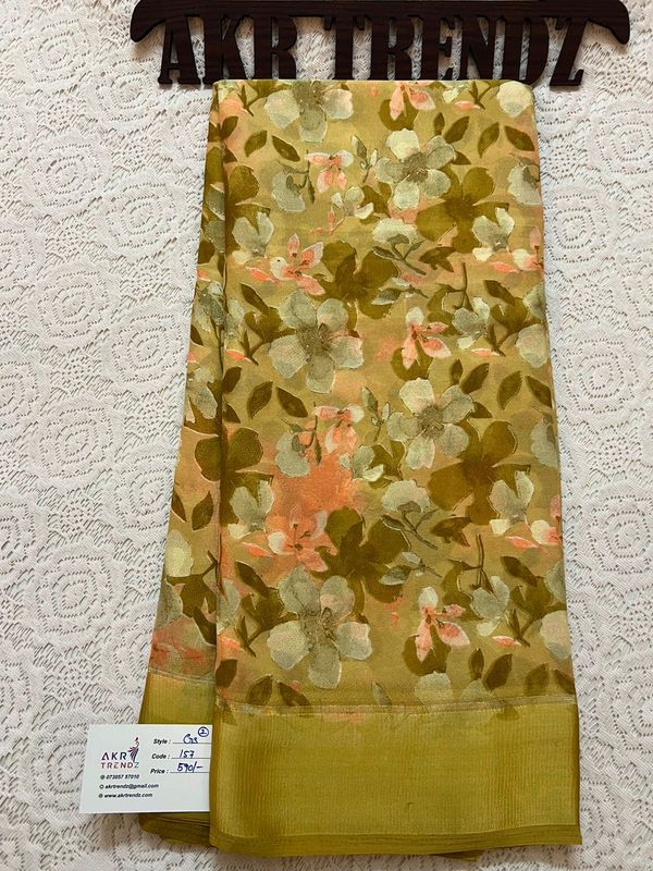 Satin Border Georgette sareee​