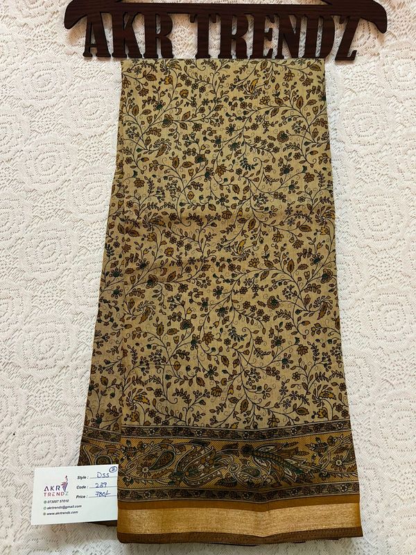 Thin Border printed silk sarees​