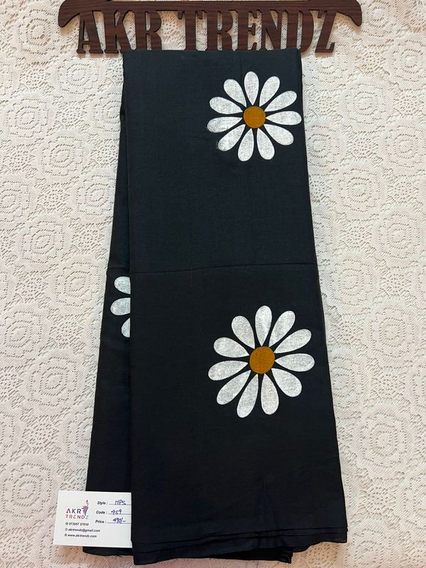 Hand Painted Khadi cotton sarees​