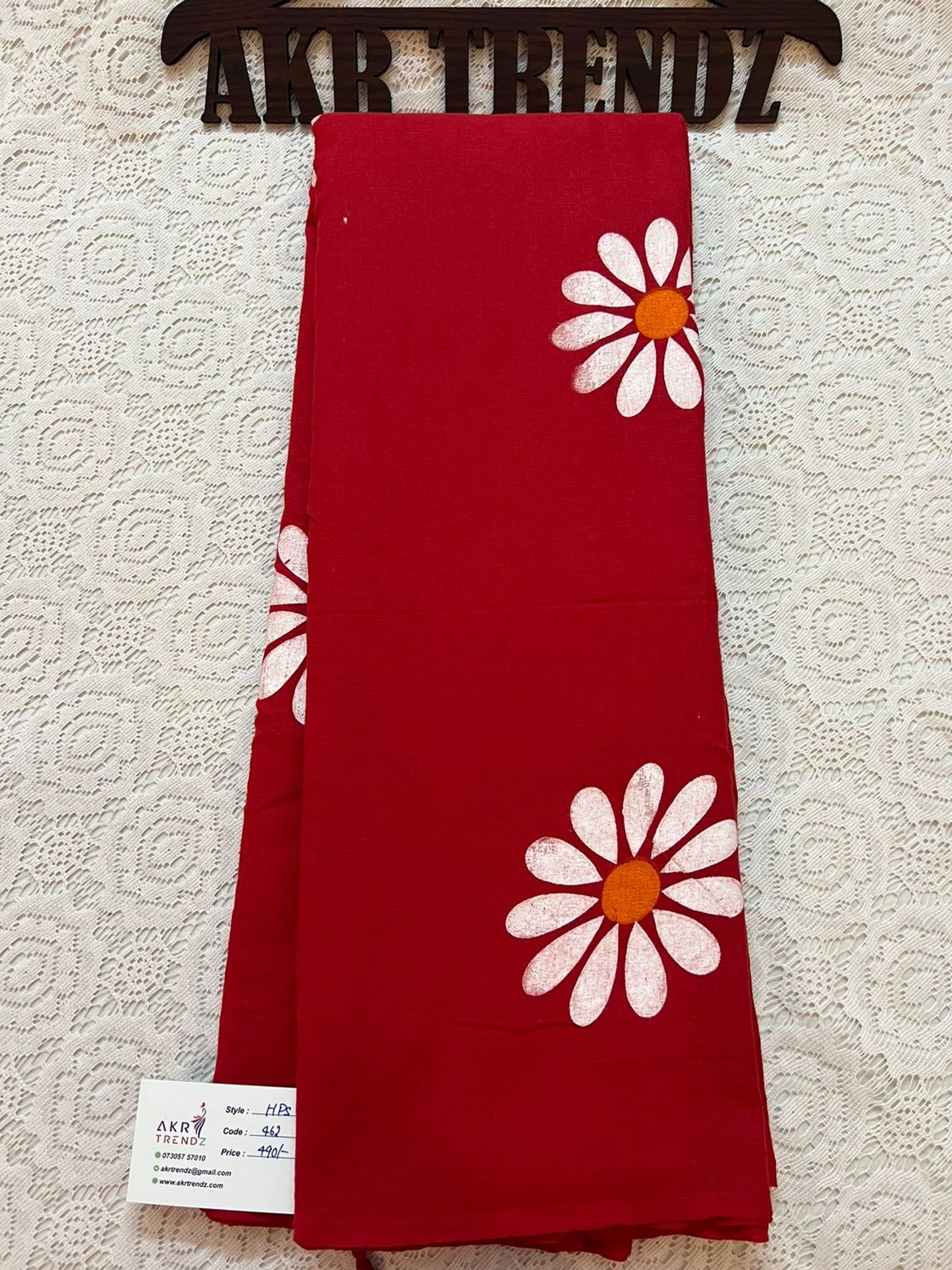 Hand Painted Khadi cotton sarees​