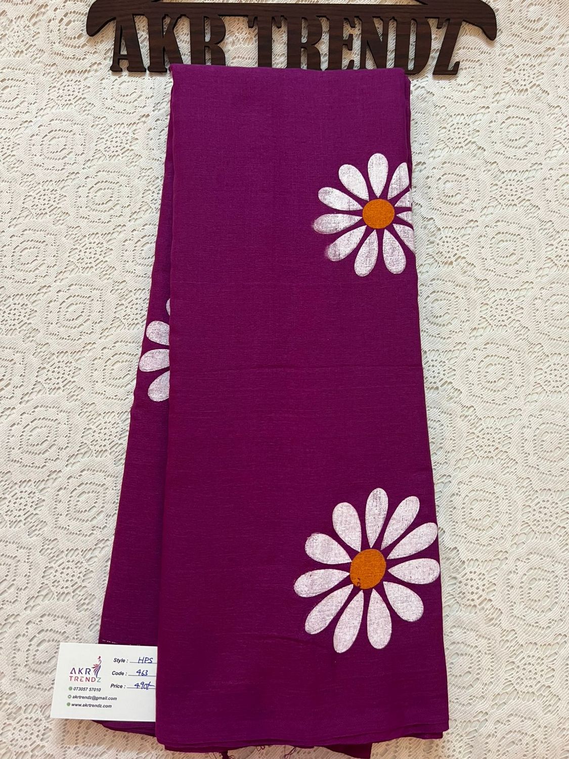 Hand Painted Khadi cotton sarees​