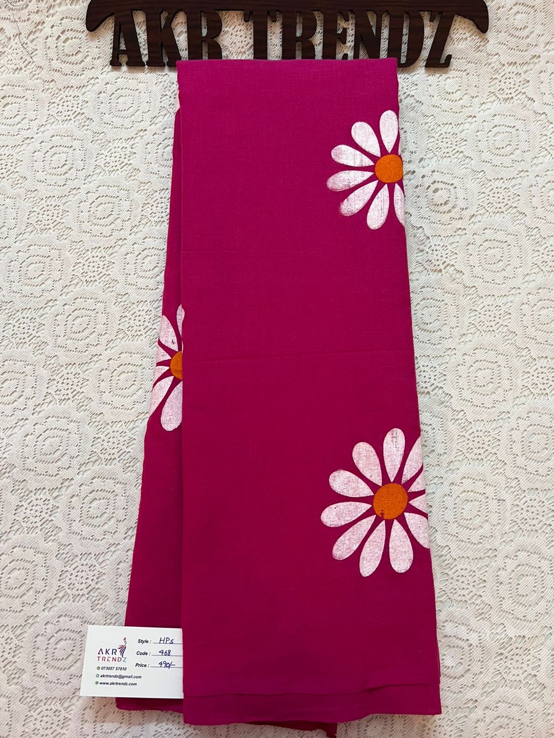 Hand Painted Khadi cotton sarees​