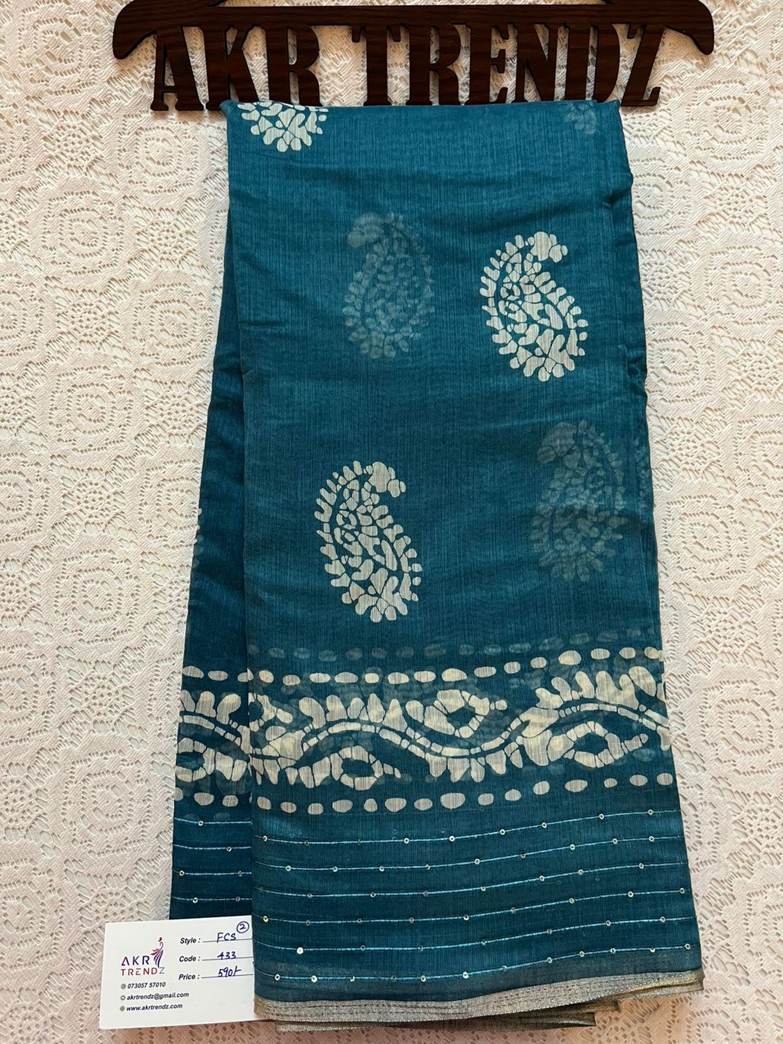 Sequence Fancy cotton saree​