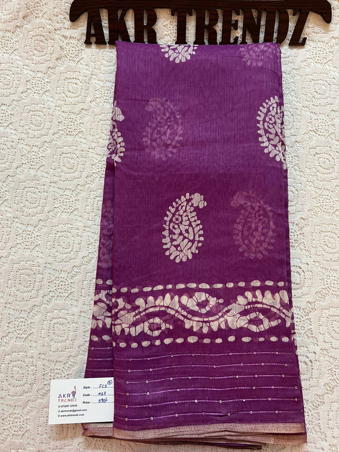 Sequence Fancy cotton saree​