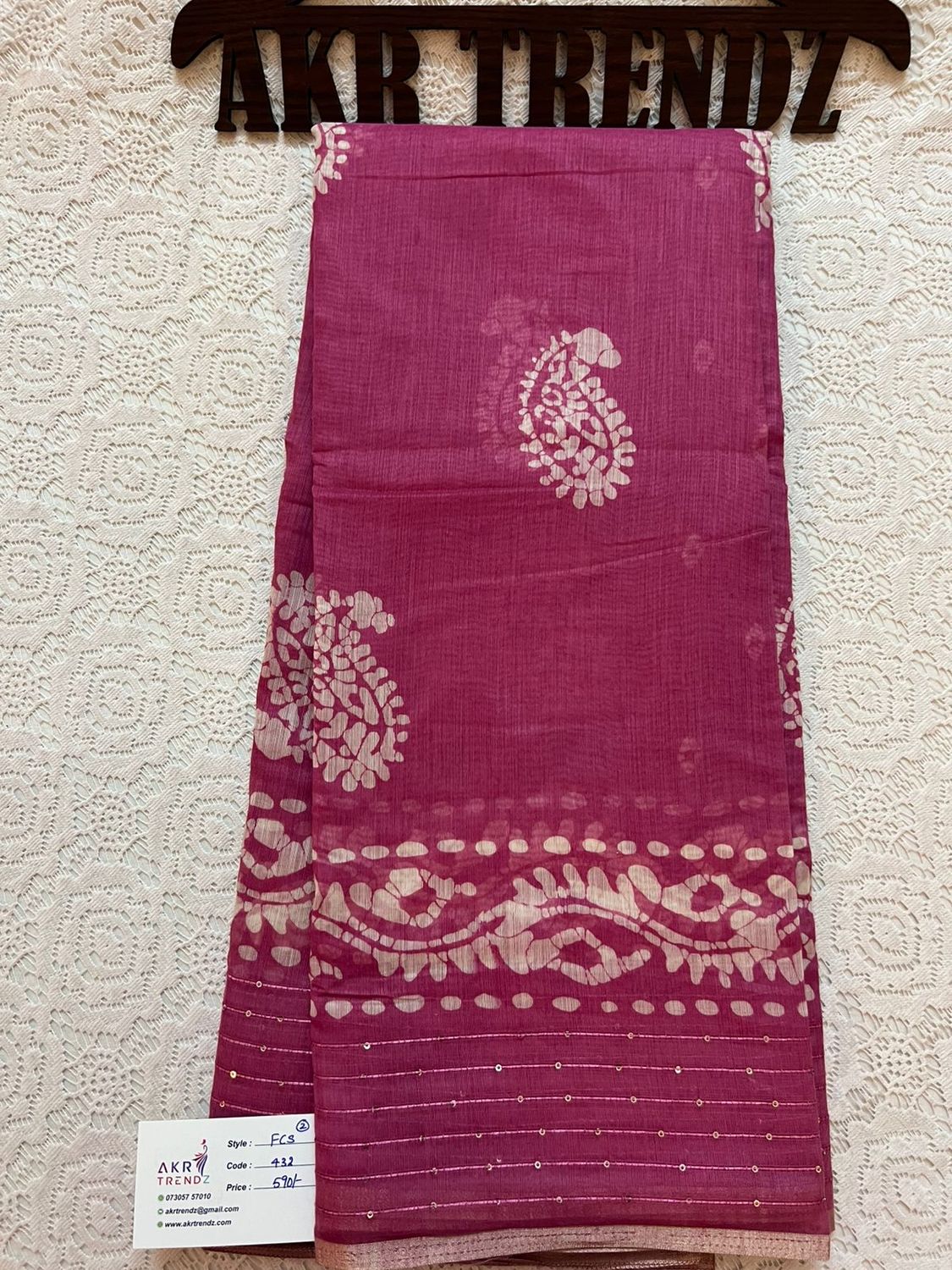 Sequence Fancy cotton saree​