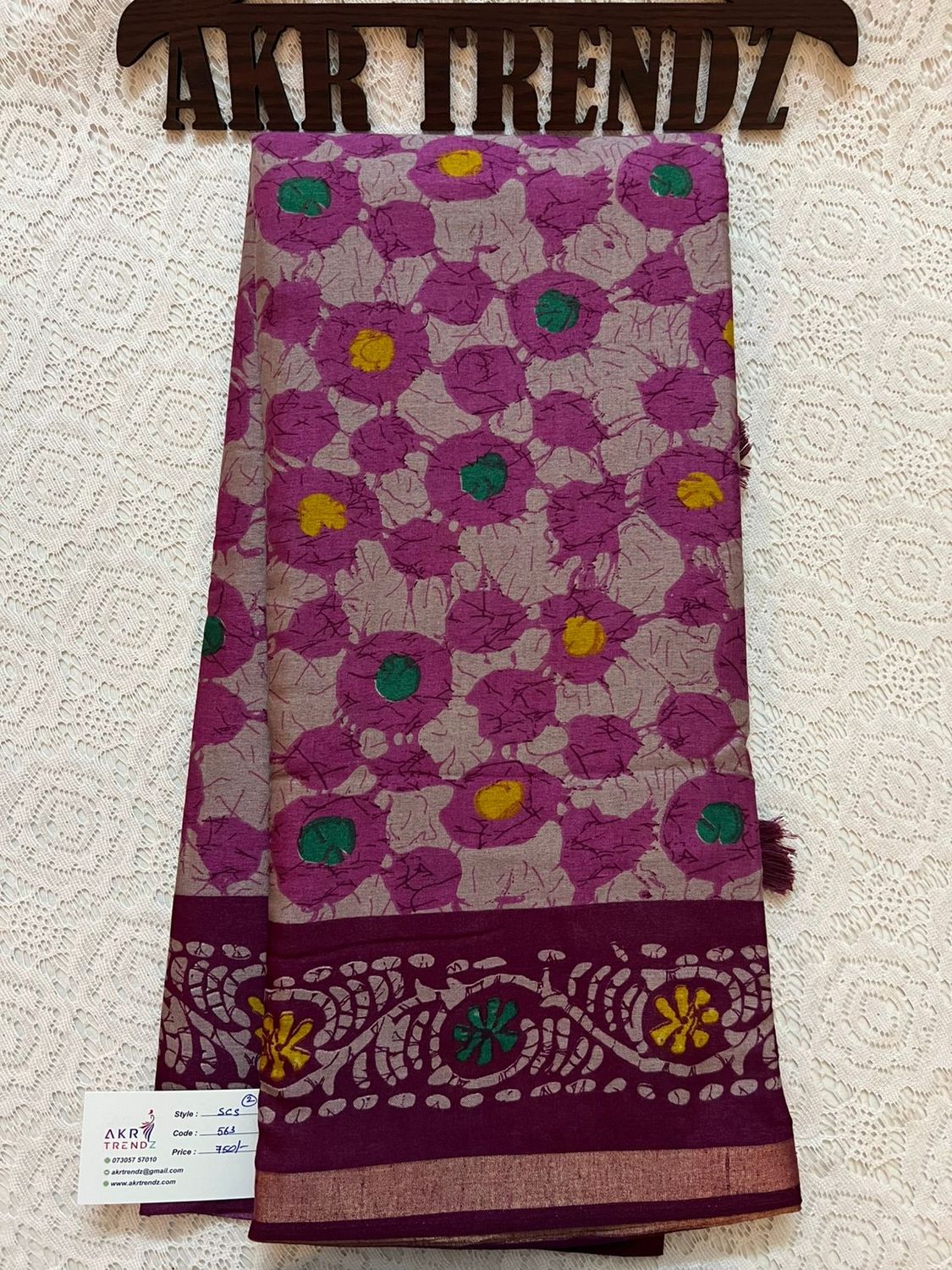 Thin Border​ ​Soft cotton sarees