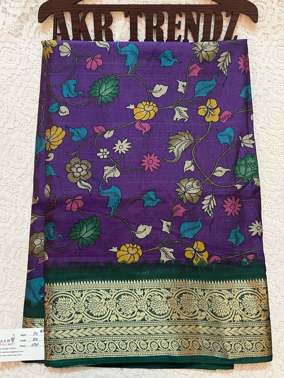 Kalamkari Soft Silk Sarees