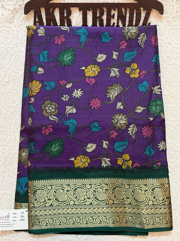 Kalamkari Soft Silk Sarees