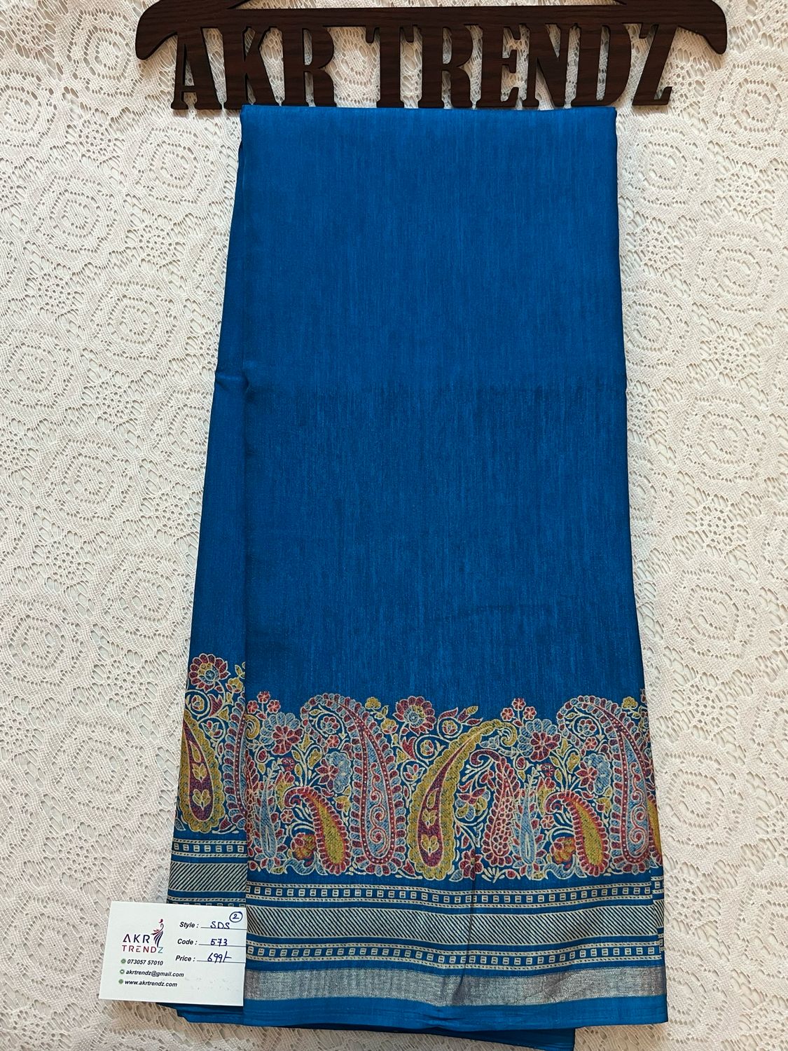 Thin border Printed Silk Sarees