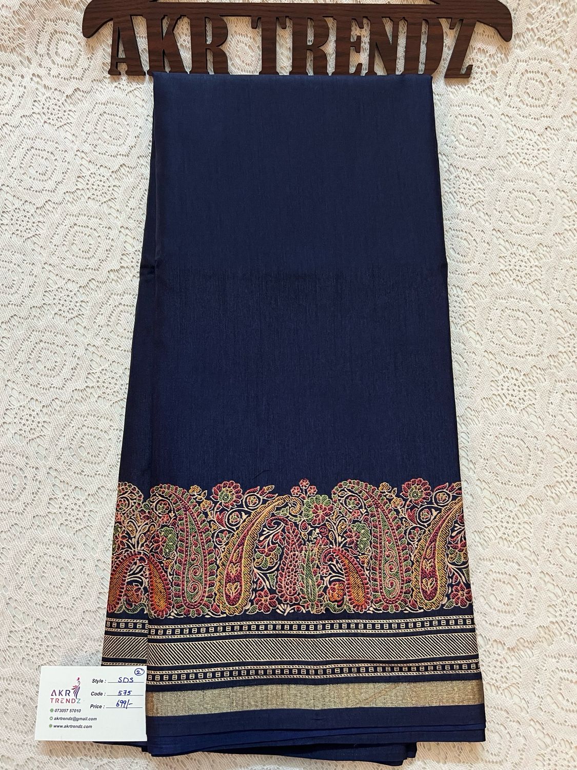 Thin border Printed Silk Sarees