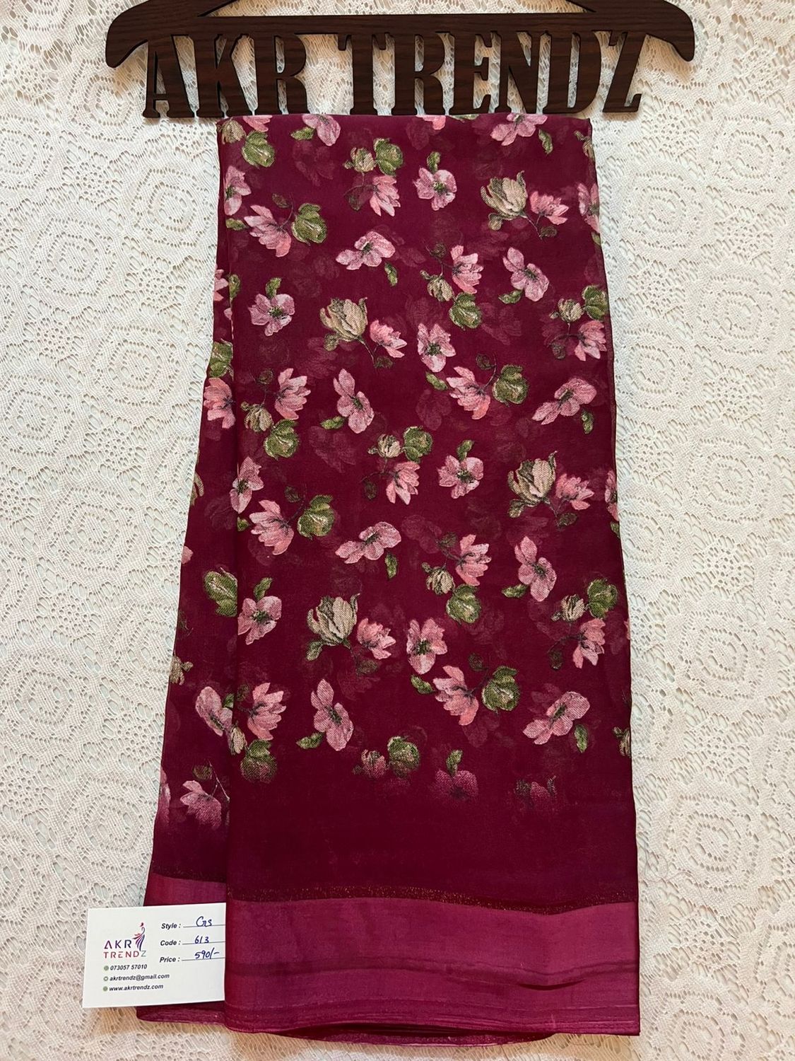 ​Satin Border Georgette sareee